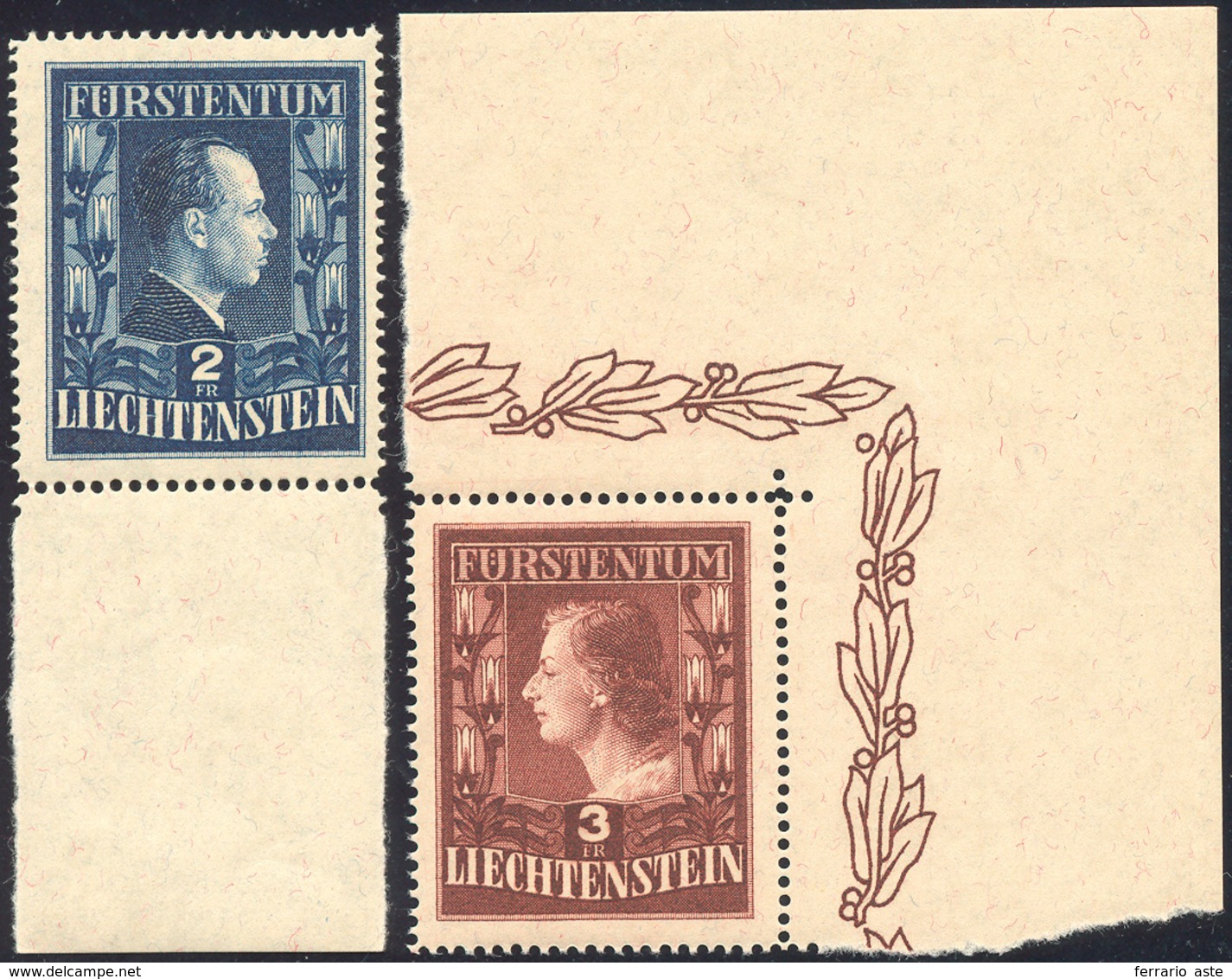 LIECHTENSTEIN 1951 - Principi, Dent. 14 3/4 (266/I,267/I), Nuovi, Gomma Originale Integra, Perfetti.... - Sonstige - Europa