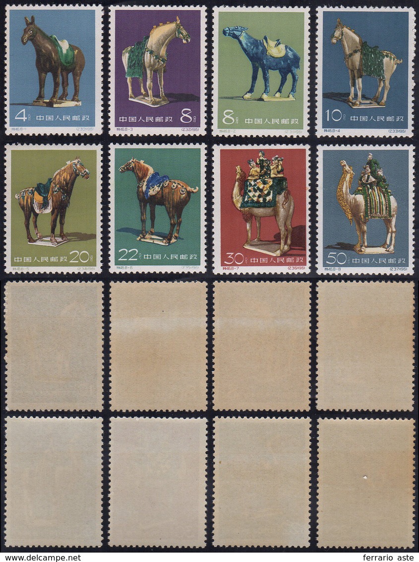 1961 - Tang Dinasty Pottery, Complete Set Of 8 (M.608/615), O.g., MNH.... - Other & Unclassified