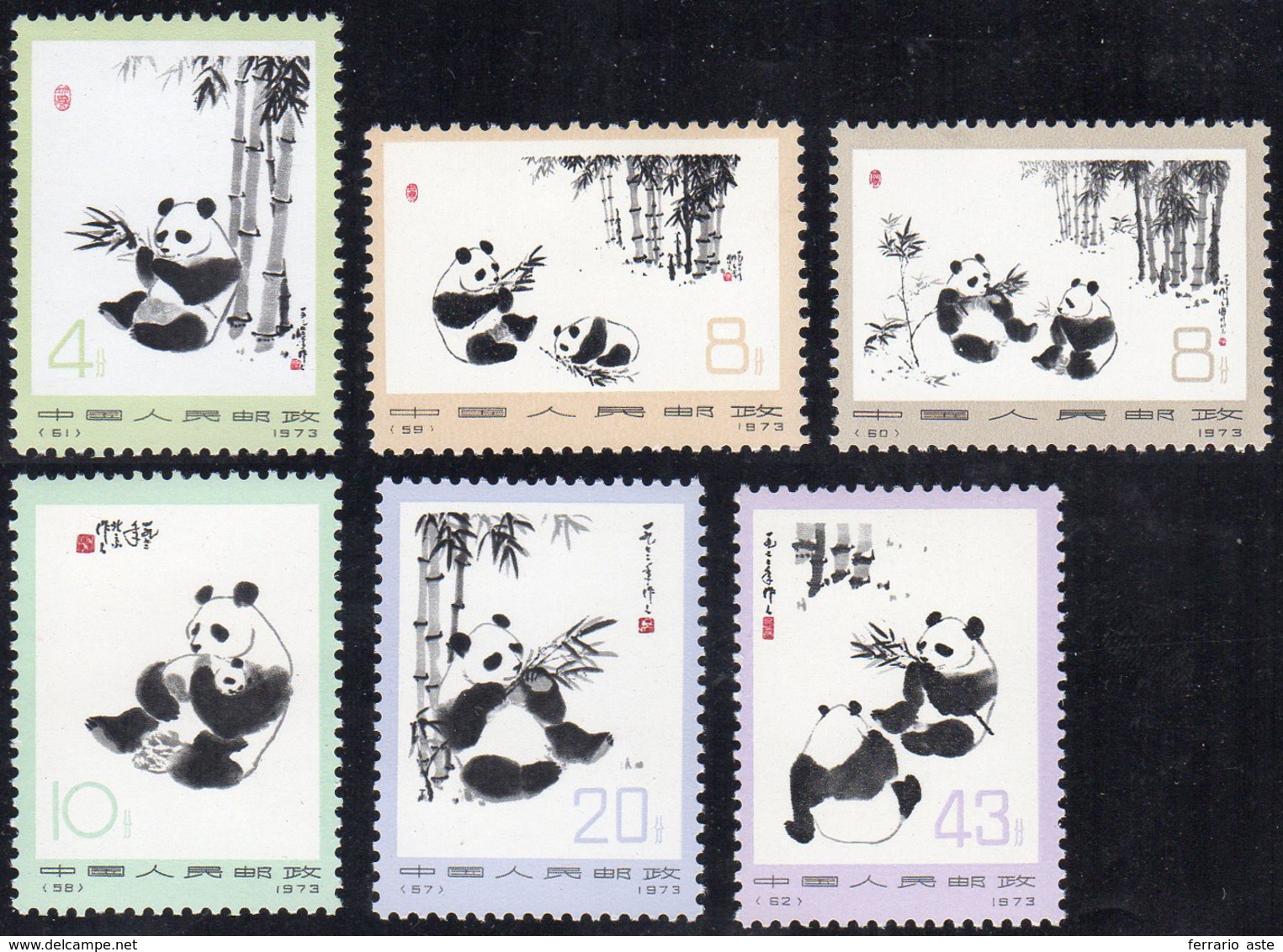 1973 - Panda, Complete Set (Yv.1869/1874,M.1126/1131), O. G., MNH.... - Other & Unclassified