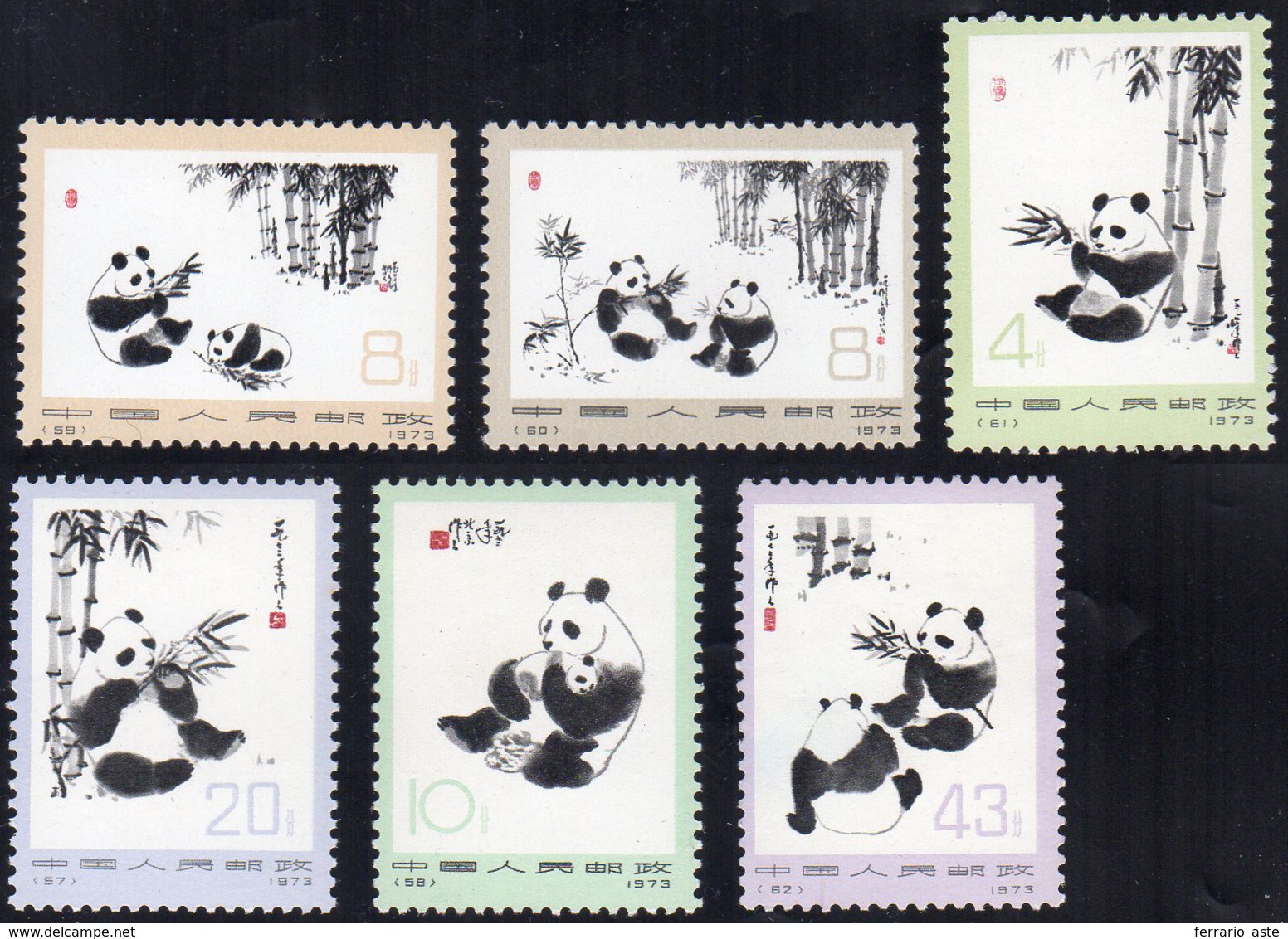 1972 - Giant Panda, Complete Set (M.1126/1131), O. G., MNH.... - Other & Unclassified
