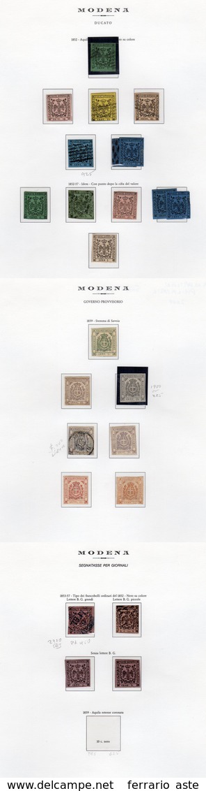 MODENA 1852/1859 - Collezione Quasi Completa Delle Emissioni Del Periodo, Montata In Fogli D'album M... - Sonstige & Ohne Zuordnung