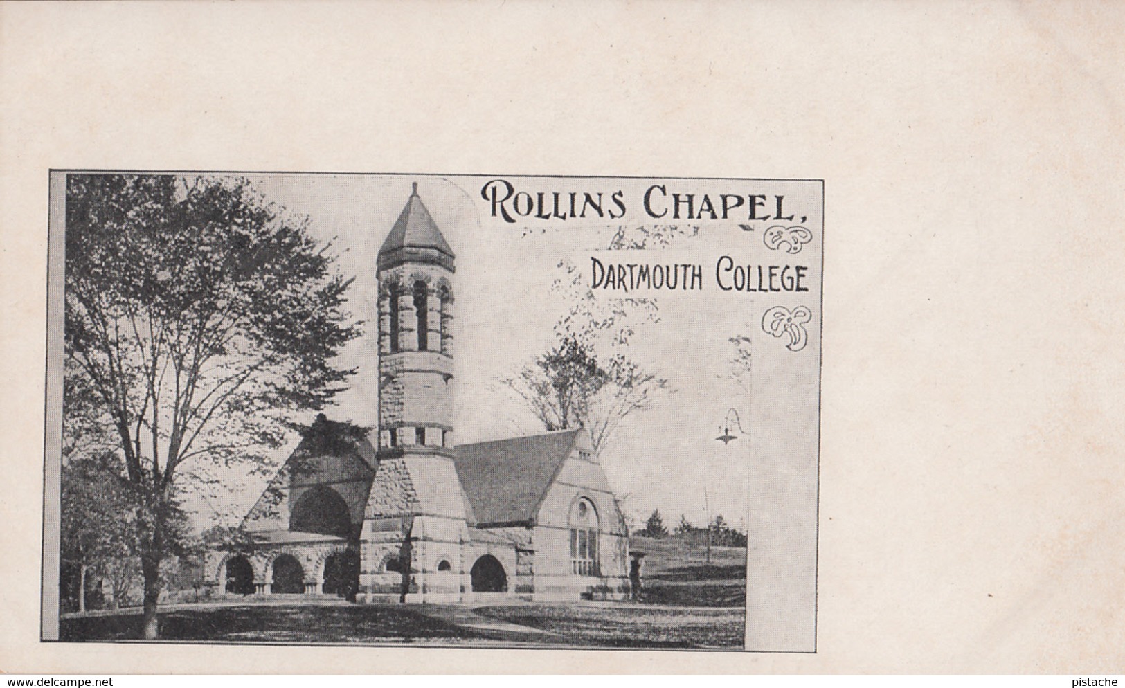 Vintage 1910 (?) - Hanover New Hampshire N.H. - Rollins Chapel - Dartmouth College - Simple Back - Unused - 2 Scans - Other & Unclassified