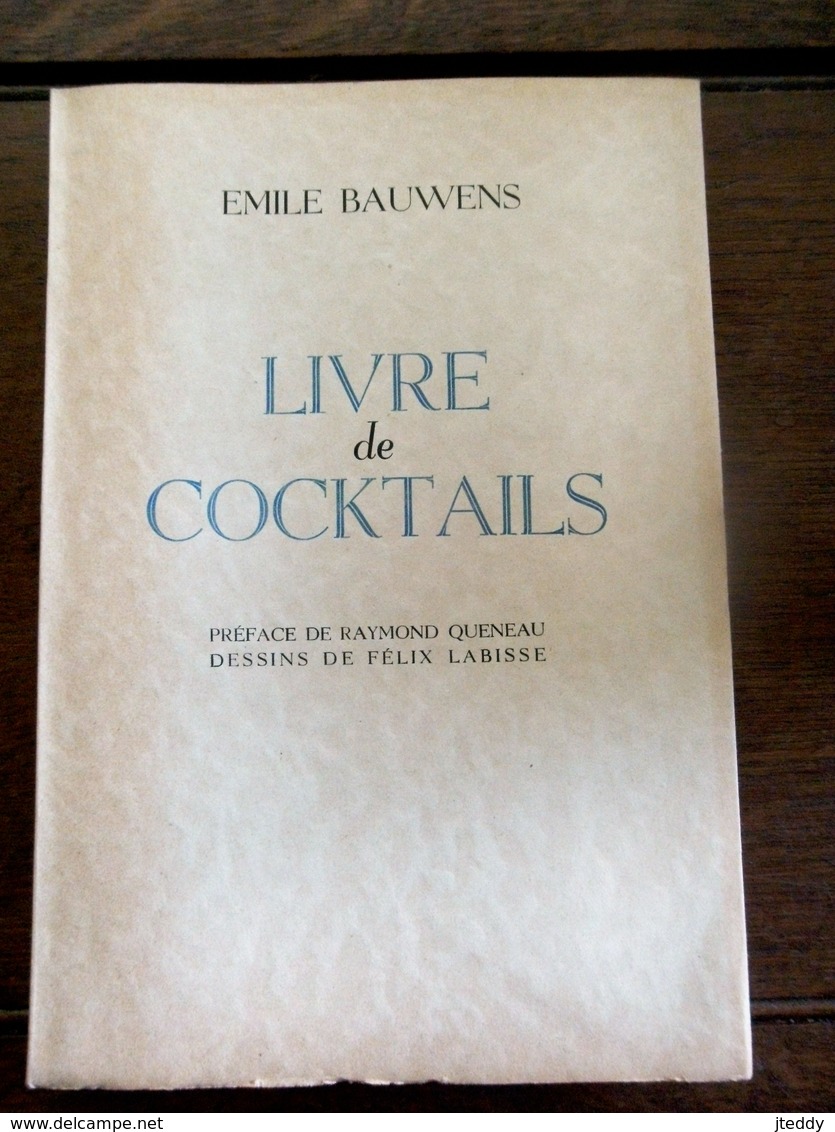 Oud Boek 1949  LIVRE   De COCKTAILS   Door  Emile BAUWENS - Gastronomie