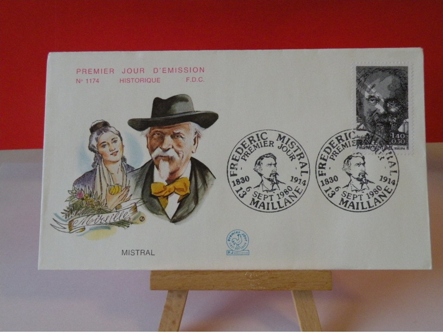 Mistral - 13 Maillane - 6.9.1980 FDC 1er Jour N°1174 - Coté 2€ - 1980-1989