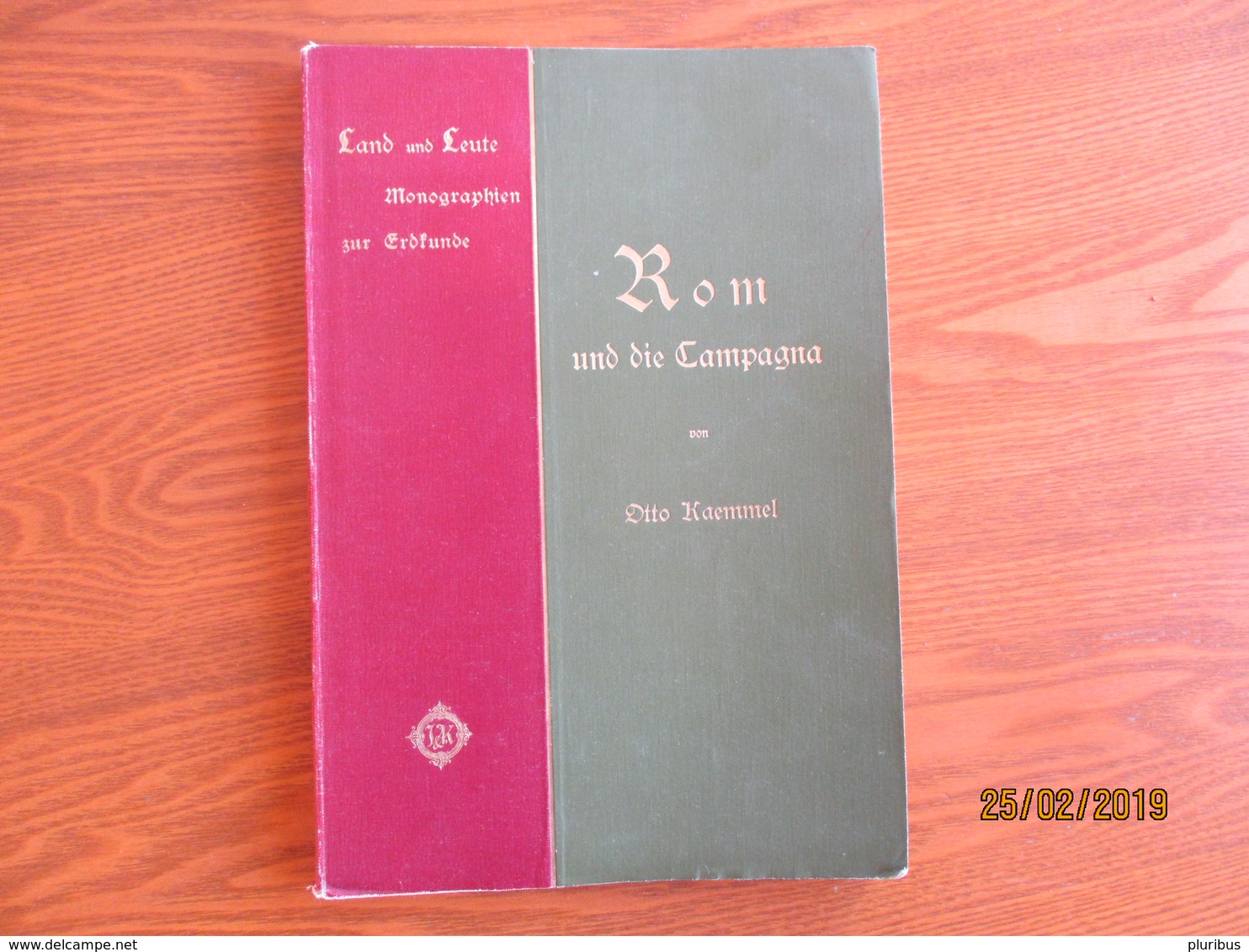 1902 ITALY ROM UND DIE CAMPAGNA WITH MAP OF ROMA  , OTTO KAEMMEL , 0 - Alte Bücher