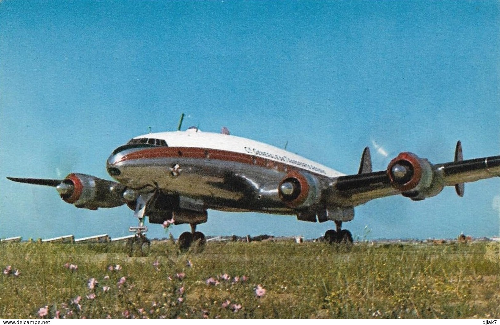 Avion Quadrimoteur Lockheed Constellation Air Algérie (2 Scans) - 1946-....: Era Moderna