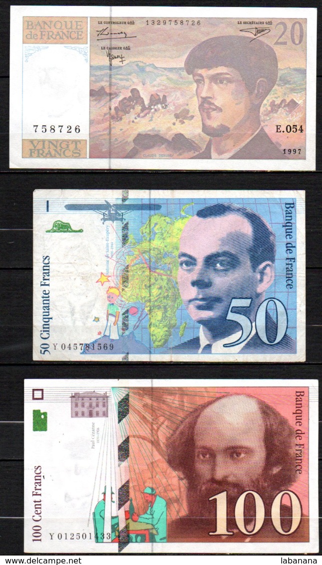 France Lot De 3 Billets 1997 - Non Classés