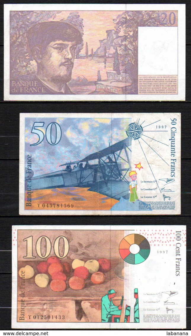 France Lot De 3 Billets 1997 - Non Classés