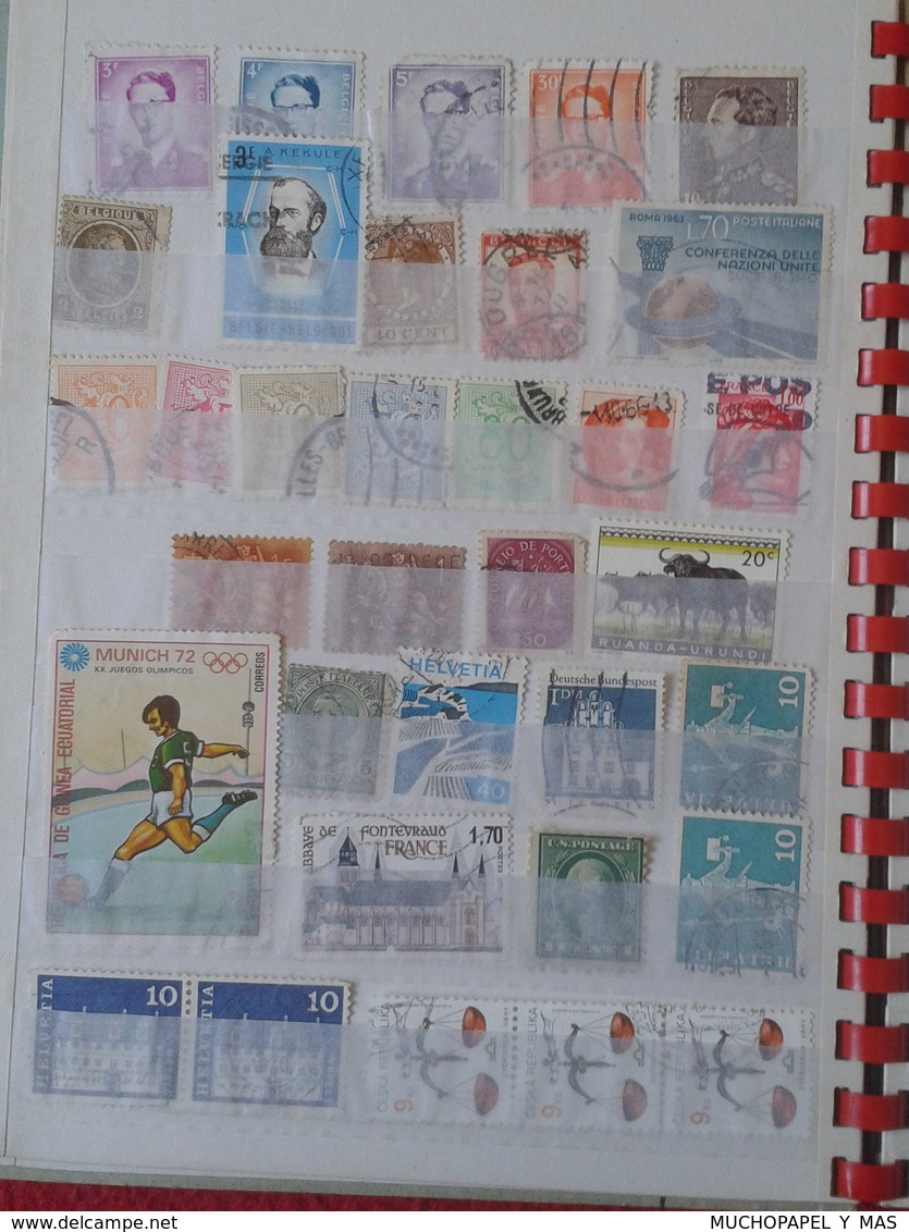 GRAN COLECCIÓN DE SELLOS EN ALBUM, DE DIFERENTES Y VARIADOS PAISES, GRAN CANTIDAD STAMP STAMPS COLLECTION MANY COUNTRIES