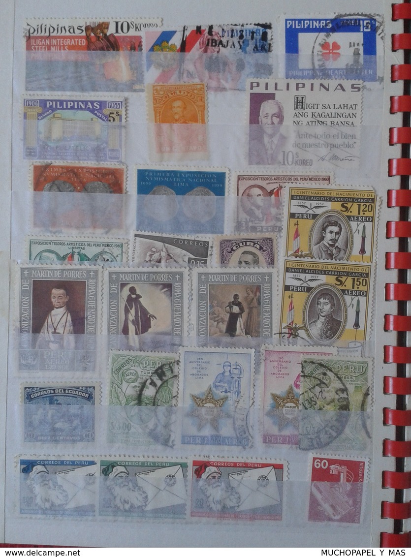 GRAN COLECCIÓN DE SELLOS EN ALBUM, DE DIFERENTES Y VARIADOS PAISES, GRAN CANTIDAD STAMP STAMPS COLLECTION MANY COUNTRIES