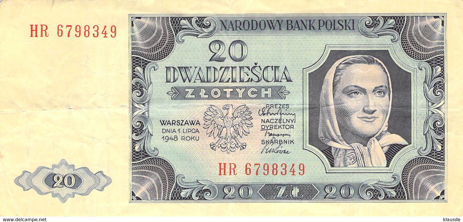 20 Zloty Banknote Polen 1948 - Poland