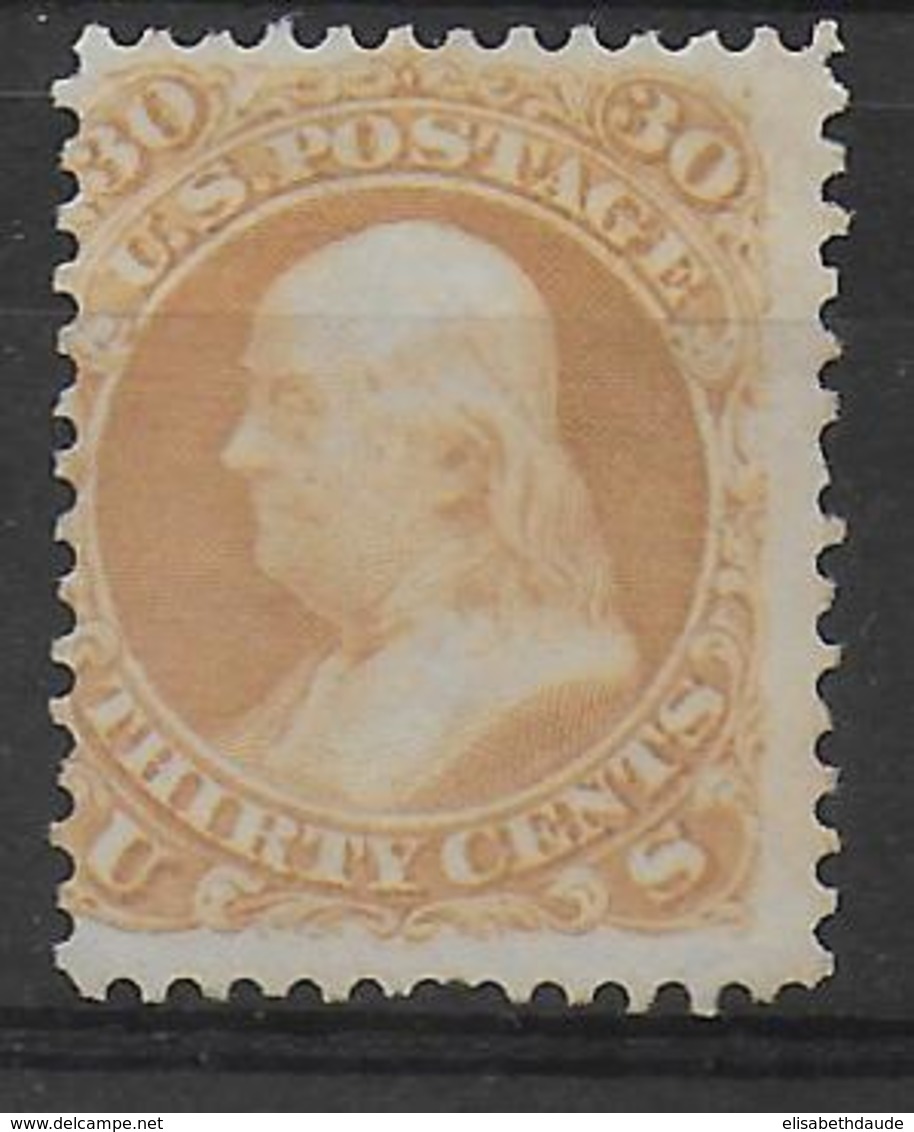 USA - YVERT N° 25 (*) SANS GOMME INFIME DEFAUT (UNE DENT COURTE EN BAS) - COTE = 2000 EUR - - Unused Stamps