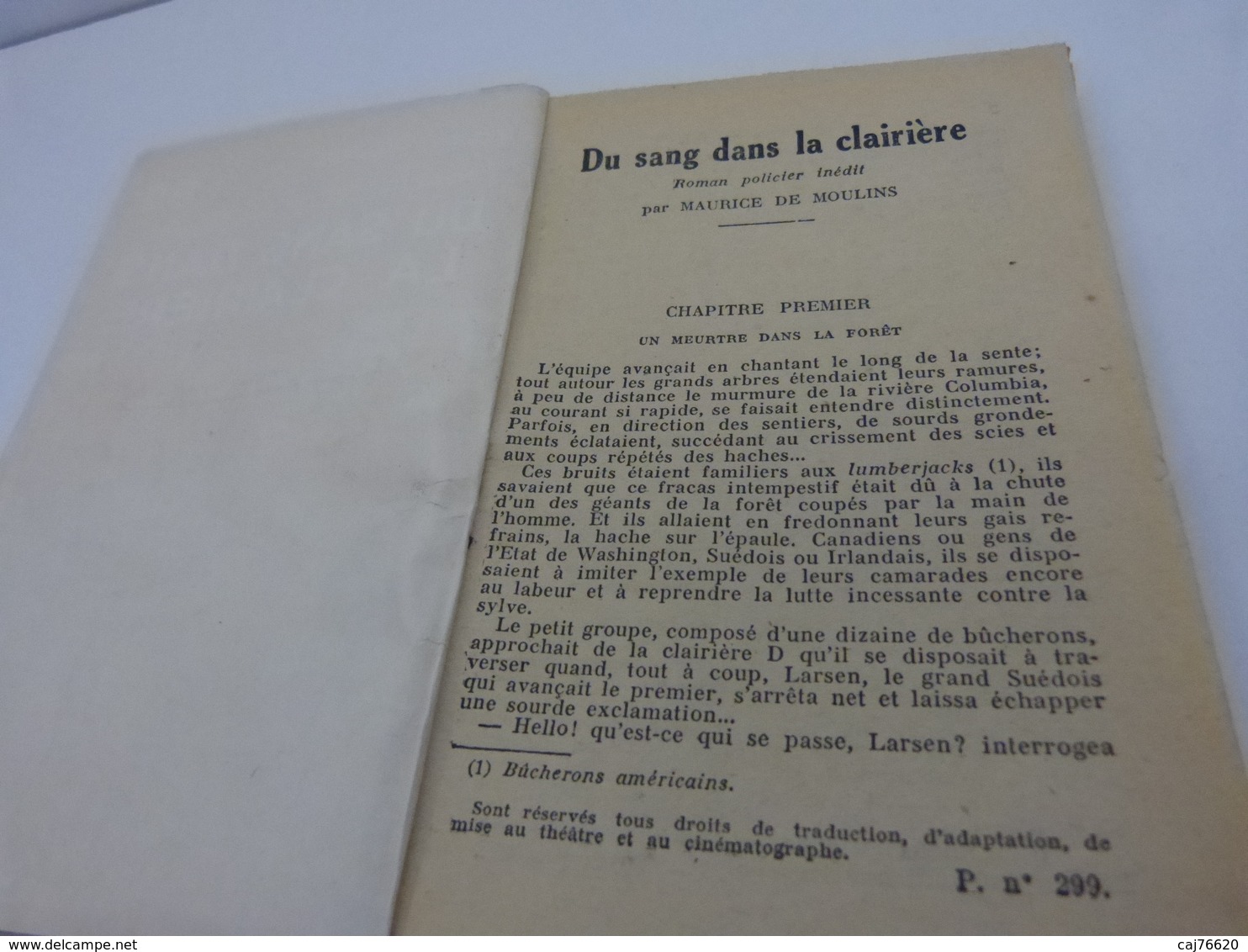 Du Sang Dans La Clairière , Maurice De Moulins , Collection Police (cai01) - Ferenczi