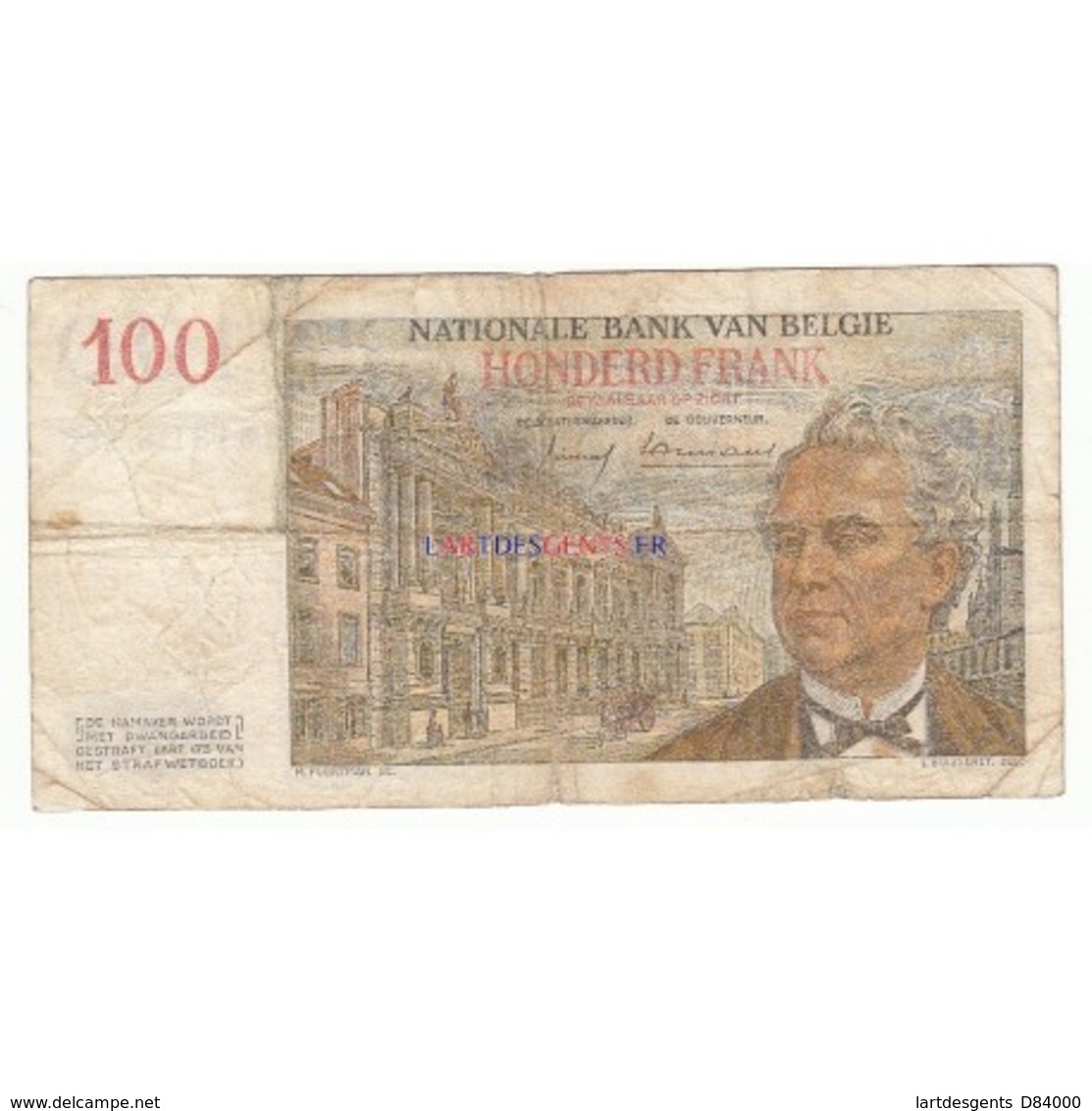 BELGIQUE 100 FRANCS  1959 - Autres & Non Classés