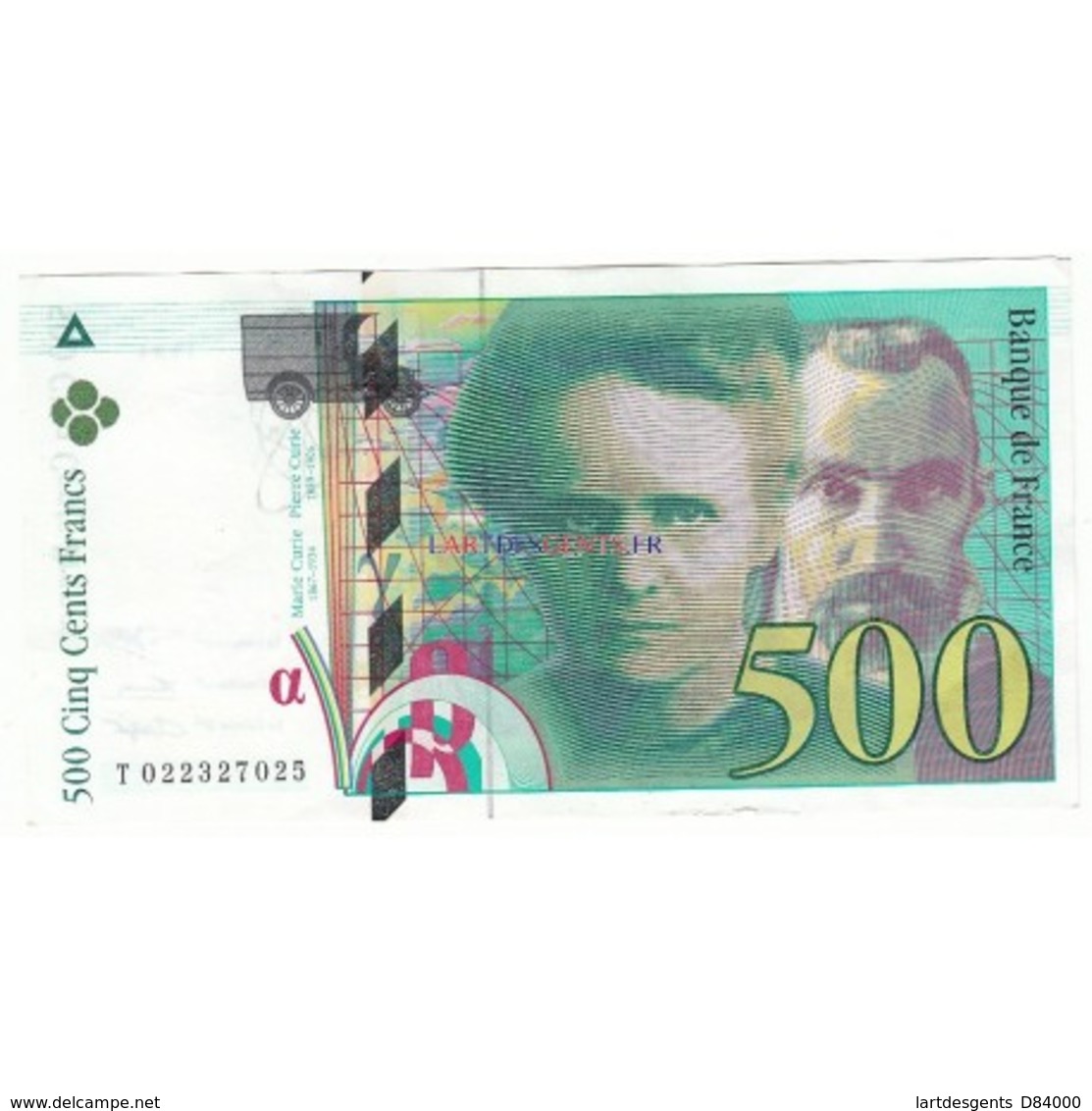 500 Francs PIERRE ET MARIE CURIE 1994 Fayette F76.1 - 500 F 1994-2000 ''Pierre Et Marie Curie''