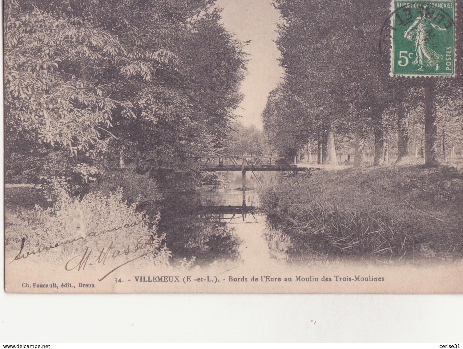 CPA - 34. VILLEMEUX - Bords De L'EURE  Au Moulin Des Trois Moulines - Villemeux-sur-Eure