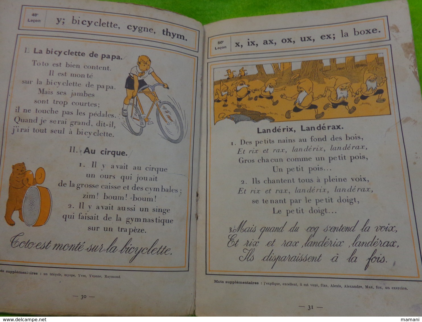 lot de 3 LA METHODE ROSE NOS AMIS LILI ET TOTO -la 1ere annee de recitation 1895 certificat d'etude