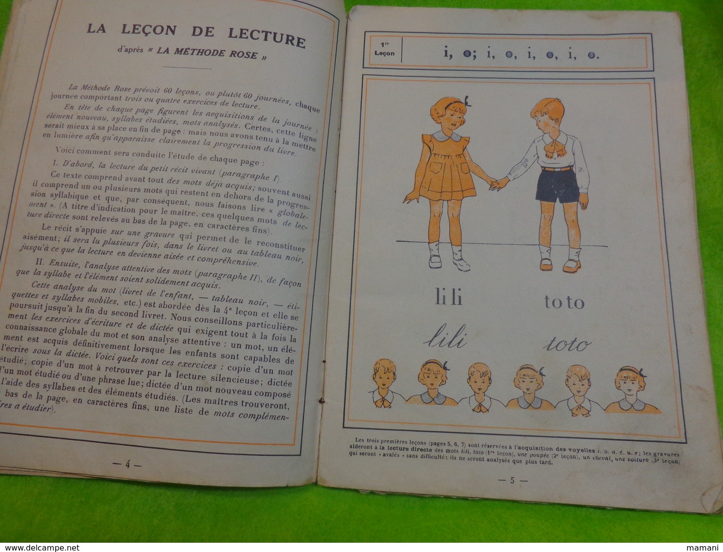 lot de 3 LA METHODE ROSE NOS AMIS LILI ET TOTO -la 1ere annee de recitation 1895 certificat d'etude