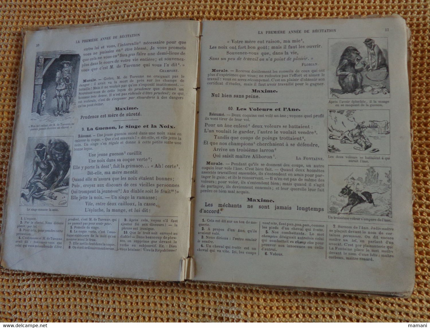 lot de 3 LA METHODE ROSE NOS AMIS LILI ET TOTO -la 1ere annee de recitation 1895 certificat d'etude