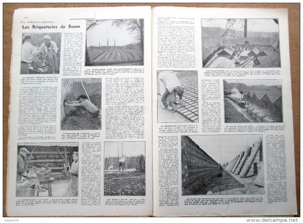 Magazine Avec Article "Les Briqueteries De Boom" 1938 - Collections