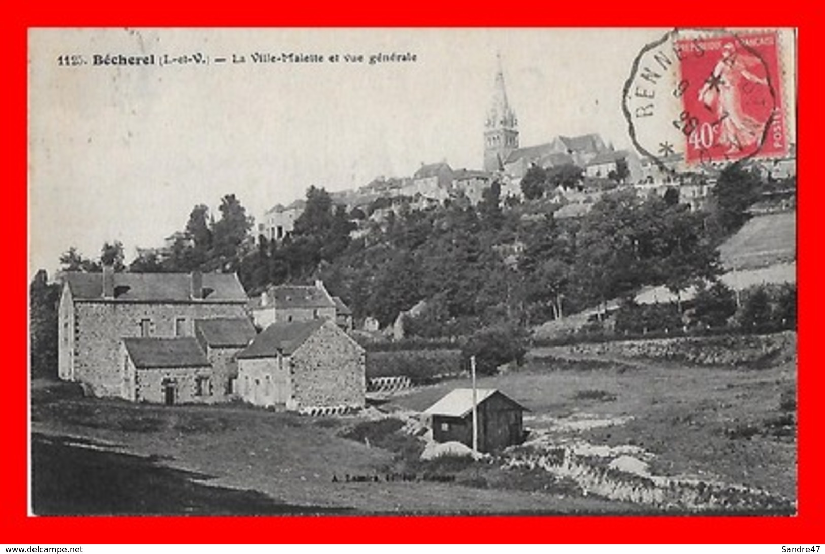 CPA (35) BECHEREL.La Ville-Malette Et Vue Générale...I0667 - Bécherel