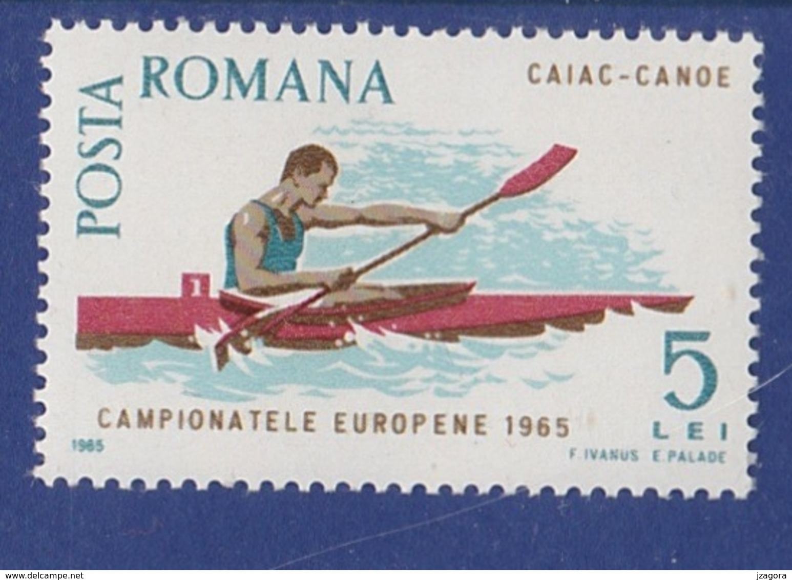 WATER SPORTS KAYAKING Kajakfahren Faire Du Kayak EUROPEAN CHAMPIONSCHIP ROMANIA 1965 Mi 2456 MNH CANOE KANU - Kanu