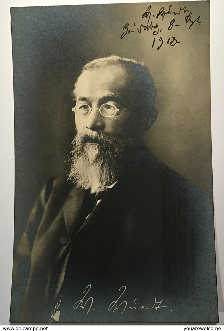 Wilhelm Wundt(1832-1920) „DER VATER DER PSYCHOLOGIE“ Original Autograph Foto Postkarte (science Wissenschaft Autographe - Sonstige & Ohne Zuordnung