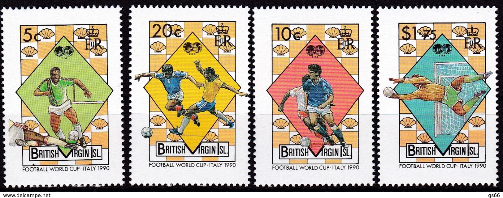 Brit. Virgin Inseln, 1989, 667/71, Fußball-Weltmeisterschaft 1990, MNH ** - British Virgin Islands