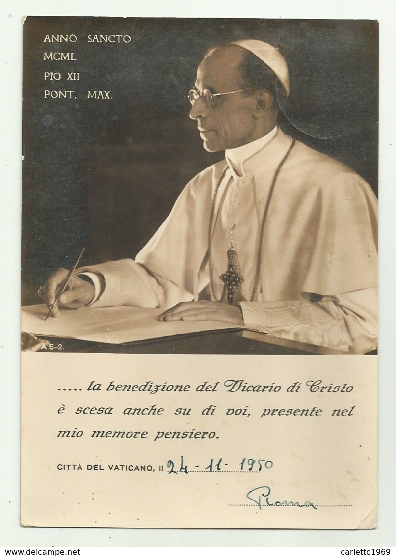 ANNO SANTO 1950 ROMA   VIAGGIATA FG - Popes