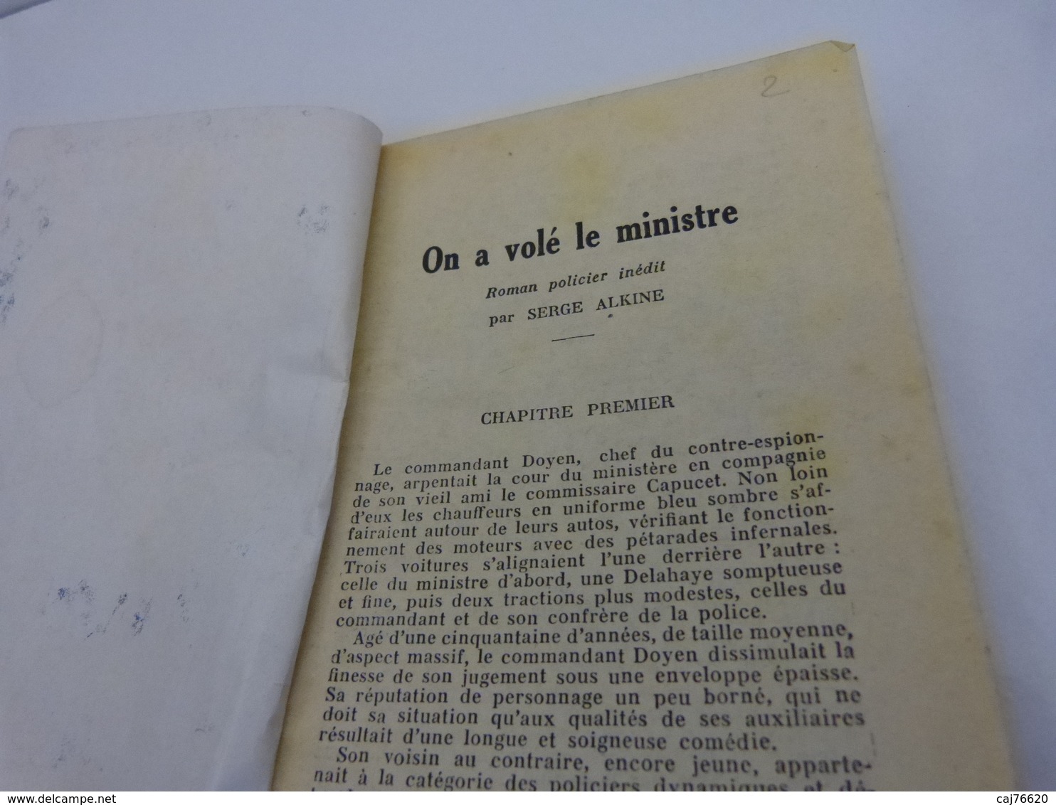 On A Volé Le Ministre , Serge Alkine , Police Et Mystère 1956 (cai01) - Ferenczi