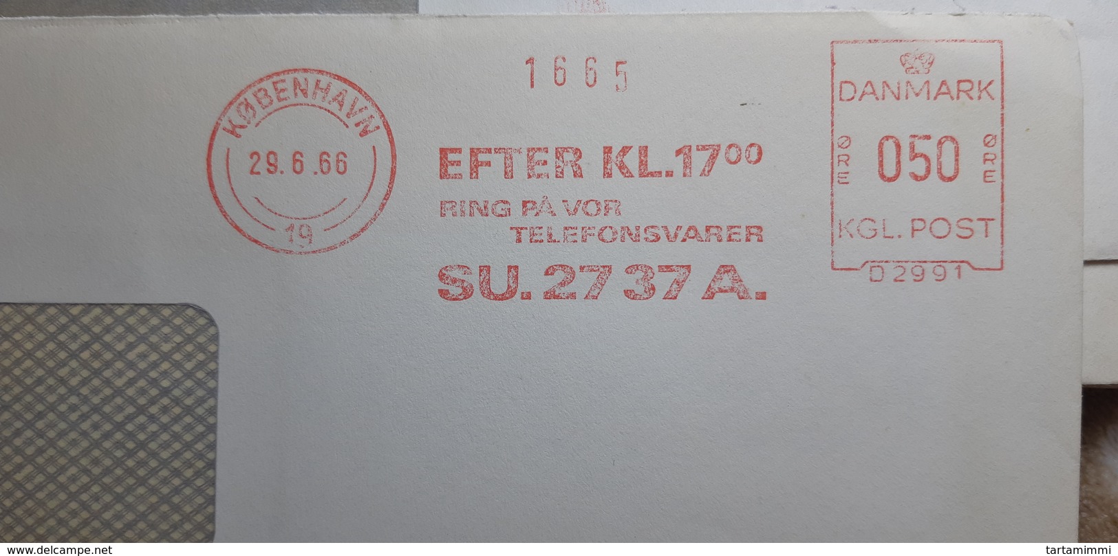 EMA METER FREISTEMPEL DANMARK KØPENHAVN 1966 - Macchine Per Obliterare (EMA)