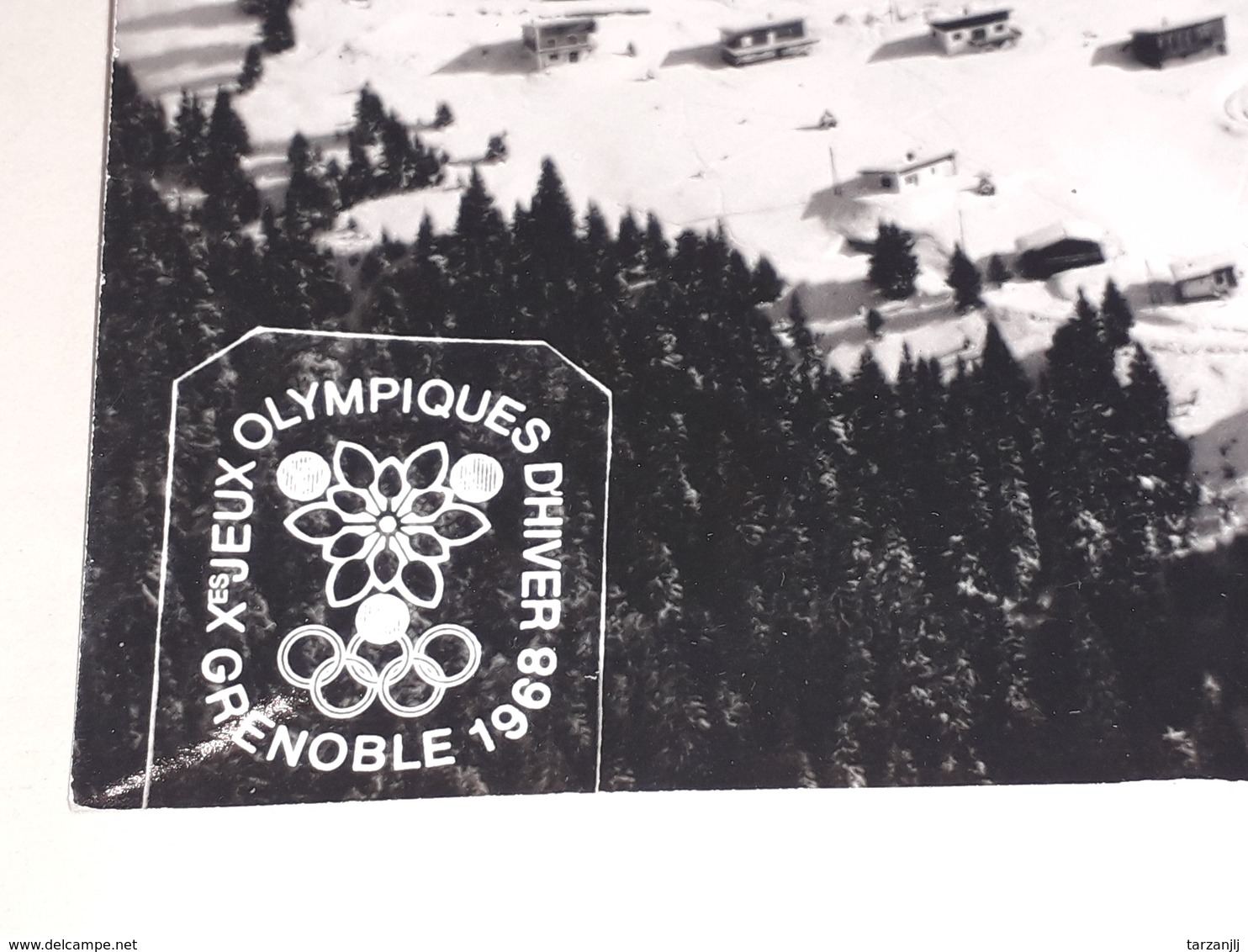 Grande Photographie Aérienne De Chamrousse (Haute Savoie). Pistes Ski Alpin Jeux Olympiques D'Hiver Grenoble 1968 - Sports