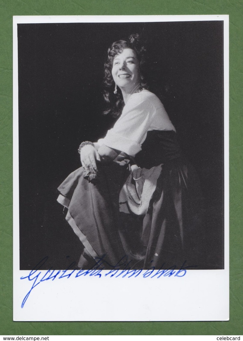 GIULIETTA SIMIONATO  AUTOGRAPHE / AUTOGRAMM  Glossy-photo 13/18 Cm   *OPERA* - Other & Unclassified