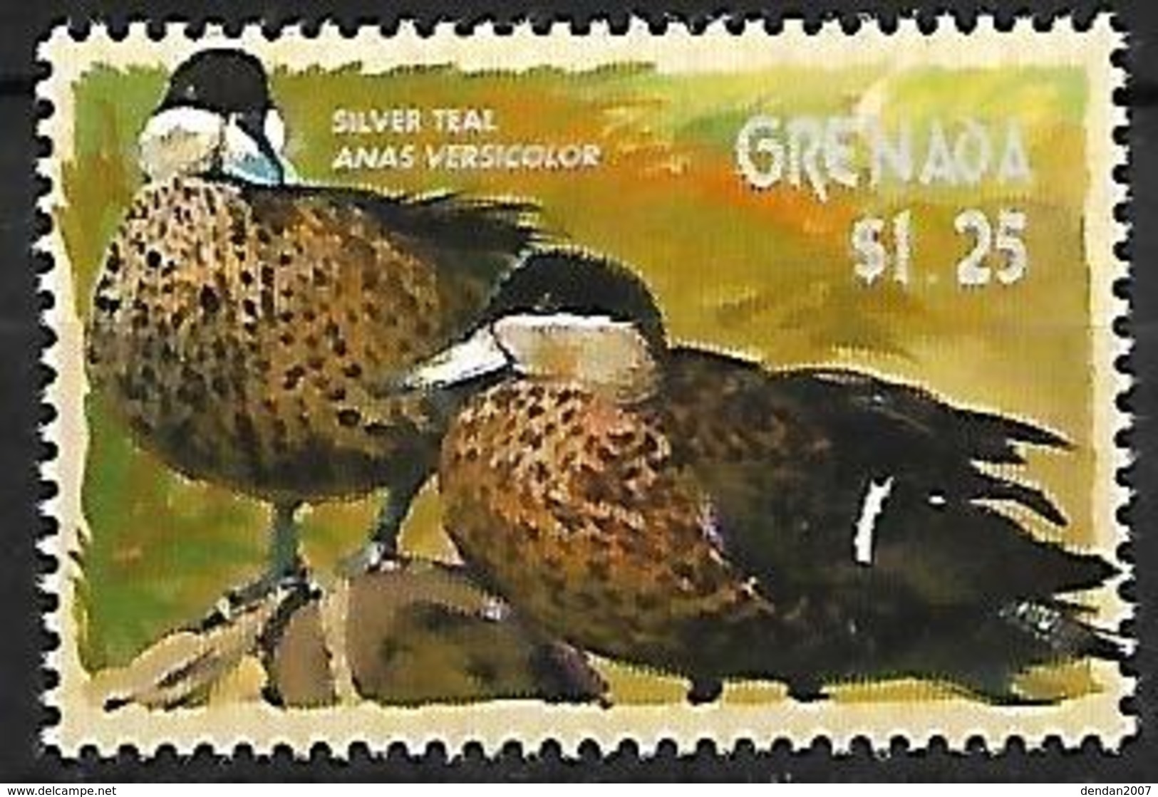 Grenada - MNH - 2001 -ducks :  Silver Teal  -  Spatula Versicolor - Ducks