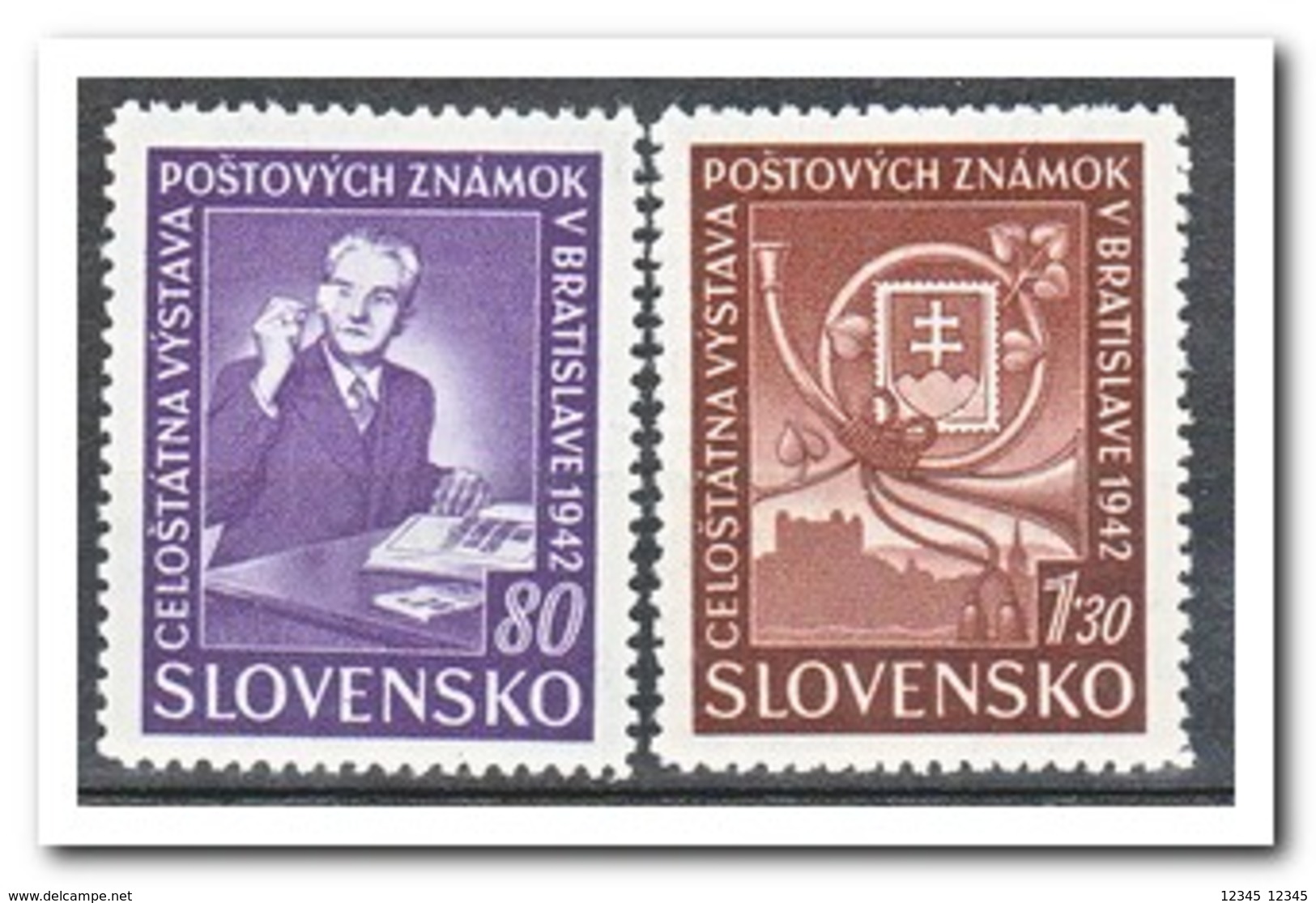 Slowakije 1942, Postfris MNH, Stamp Exhibition Pressburg ( 2 Scans ) - Unused Stamps