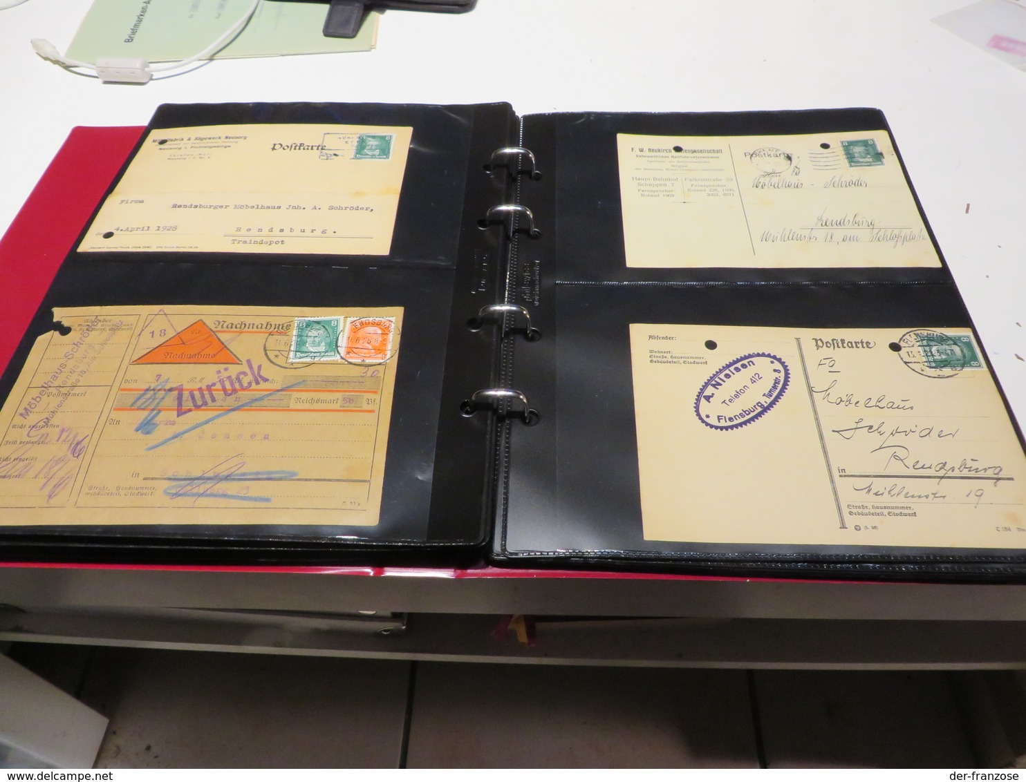 DEUTSCHE  -  REICH  Posten  verschiedene  POSTKARTEN  im  BINDER