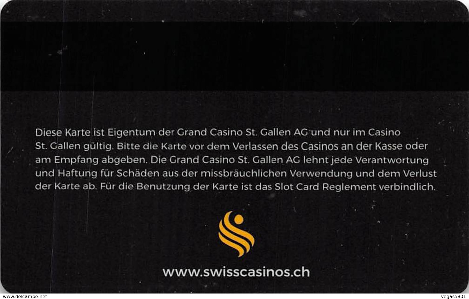 Slotcard / Casinokarte / Playerscard - CASINO ST.GALLEN - SWITZERLAND - Casinokarten