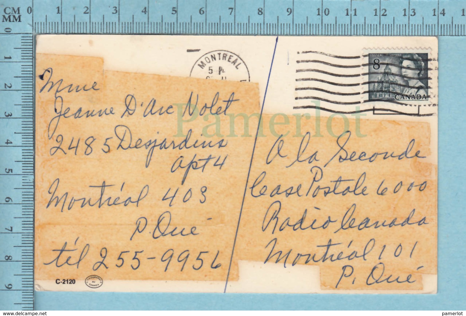 Ile D'Orlean  Quebec -Le Pont - A Servit En 1972+ Timbre CND -post Card Carte Postale - Autres & Non Classés