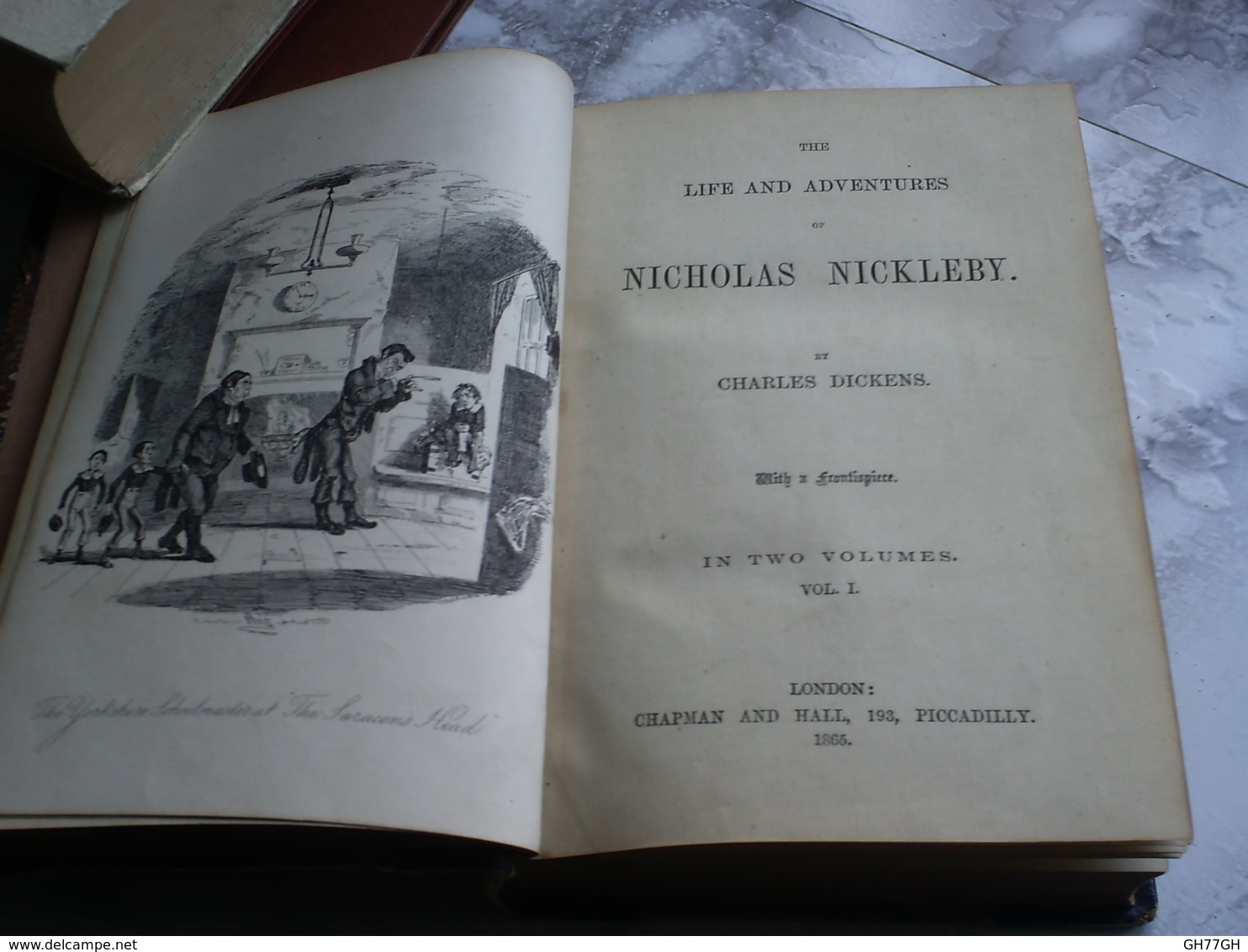 CHARLES DICKENS: "The Life And The Adventures Of Nicholas Nickleby" -CHAPMAN 1865 - 1850-1899