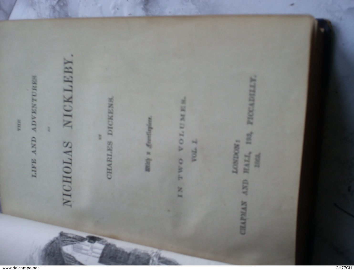 CHARLES DICKENS: "The Life And The Adventures Of Nicholas Nickleby" -CHAPMAN 1865 - 1850-1899