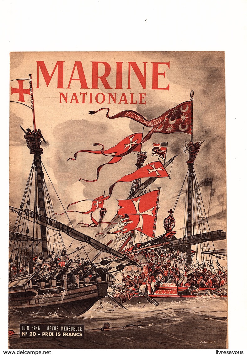 Rare Marine Nationale N°20 De Juin 1946 Revue Mensuelle Couverture De Pierre Joubert - 1900 - 1949