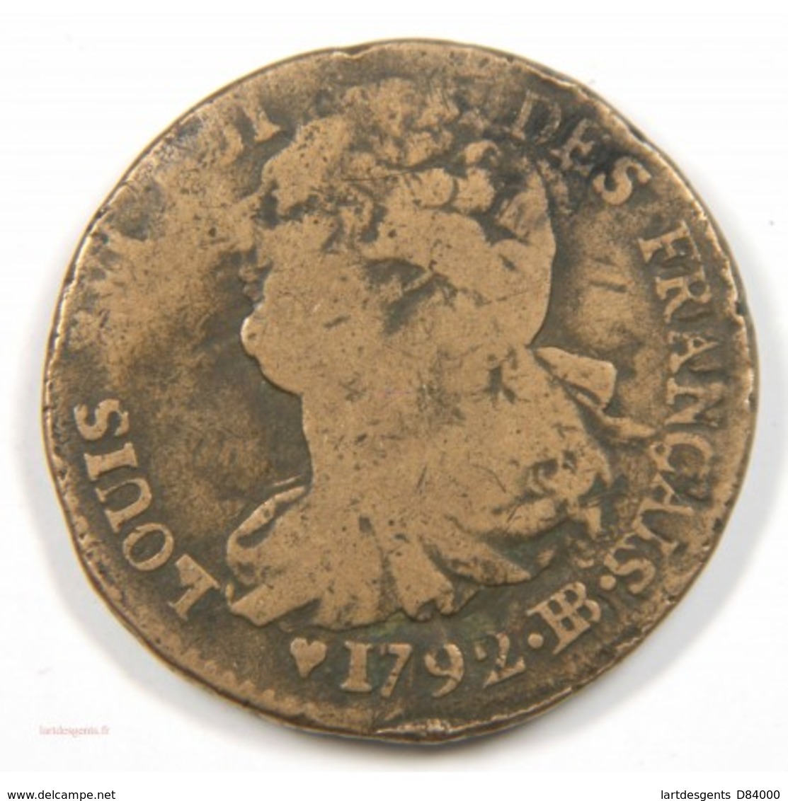 Louis XVI – 2 SOLS 1792 BB FRANCAIS - 1774-1791 Lodewijjk XVI