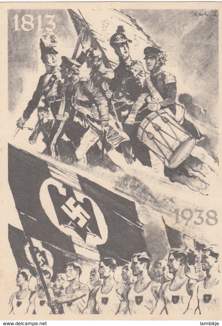 Deutsches Reich Propaganda Postkarte 1938 Deutsches Turn- Und Sportfest - Oblitérés