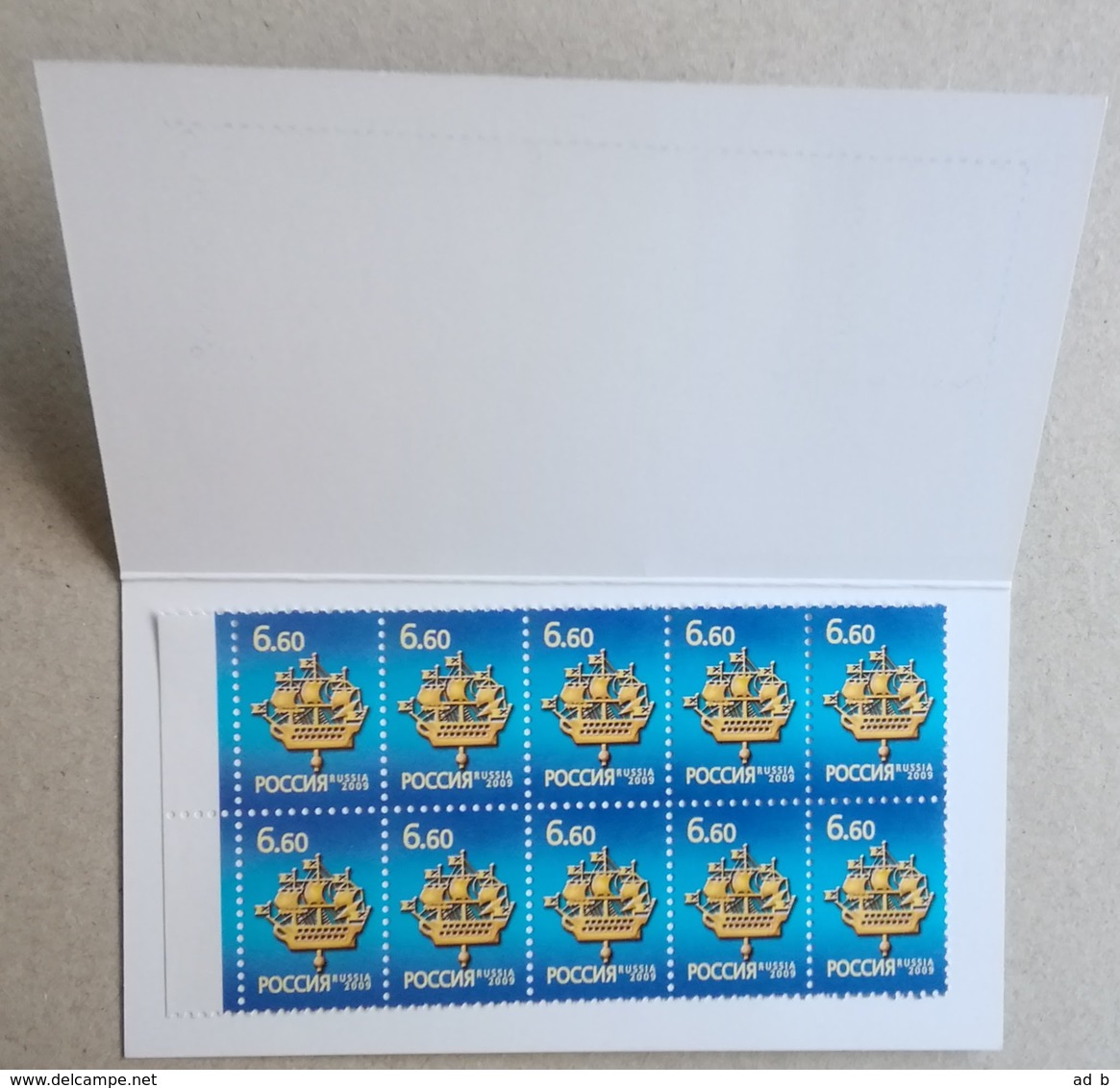 Russia 2009.The Historical Symbol Of Saint-Petersburg. Ship On The Admiralty Spire. 10-stamp Booklet - Timbres