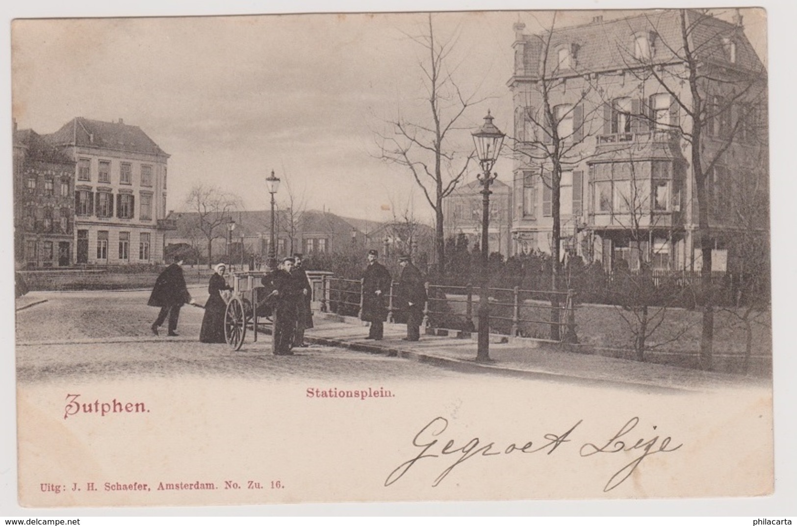 Zutphen - Stationsplein Met Volk - 1901 - Zutphen