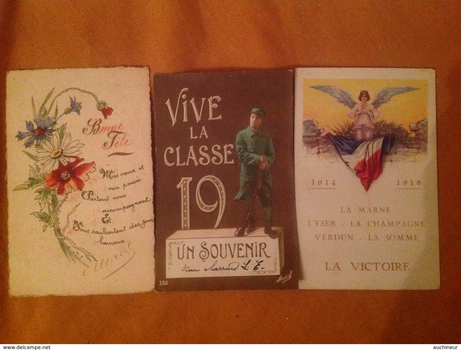 Lot De 3 Cartes Patriotique - Patriottiche