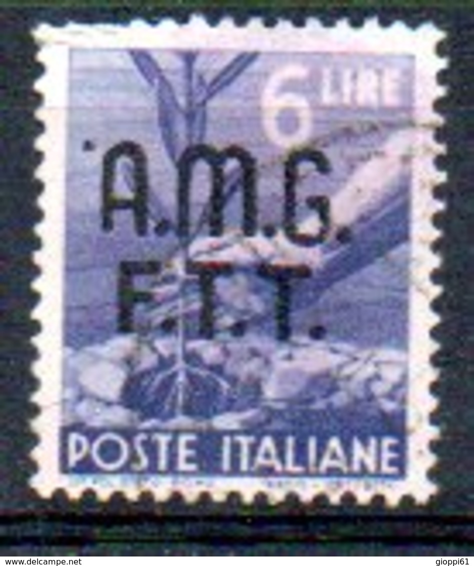 1947/8 Trieste - Fr. Italiani Soprastampati Su Due Righe 6 L - Usati