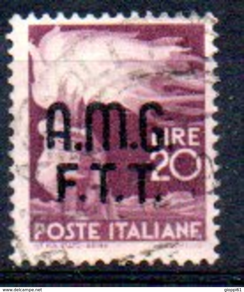 1947/8 Trieste - Fr. Italiani Soprastampati Su Due Righe 20 L - Usati