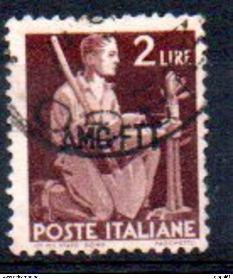 1949/0 Trieste - Democratica Soprastampati Su Una Riga 2 L - Usati
