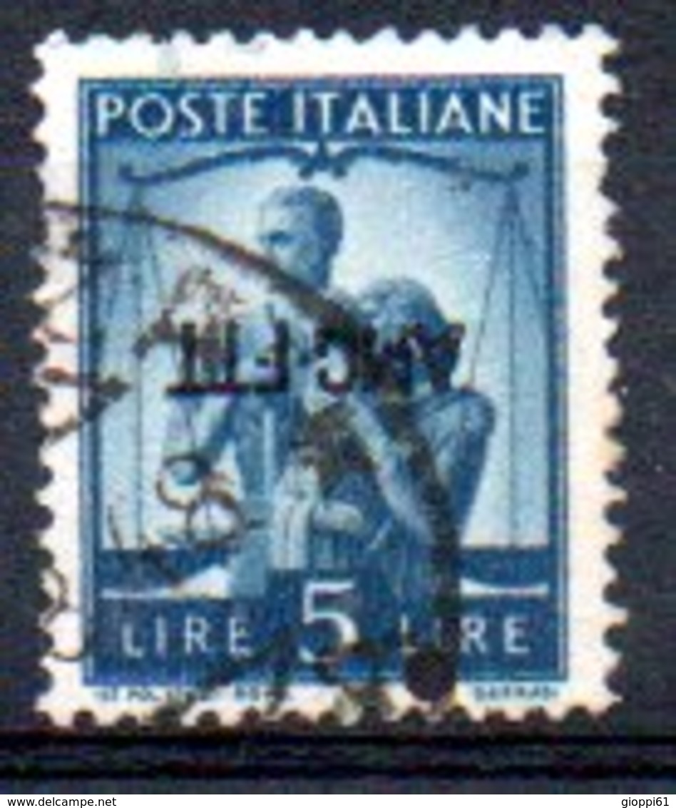 1949/0 Trieste - Democratica Soprastampati Su Una Riga 5 L - Usati
